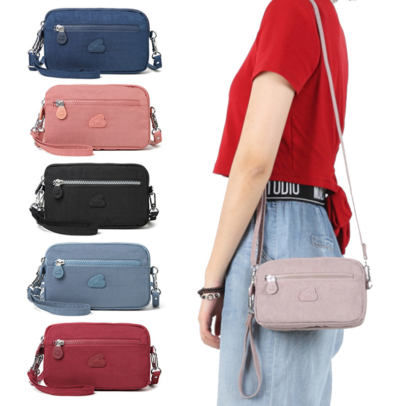 Gudika casual clutch small shoulder bag light multi-card mobile phone wallet double layer female handbag mini messenger bag