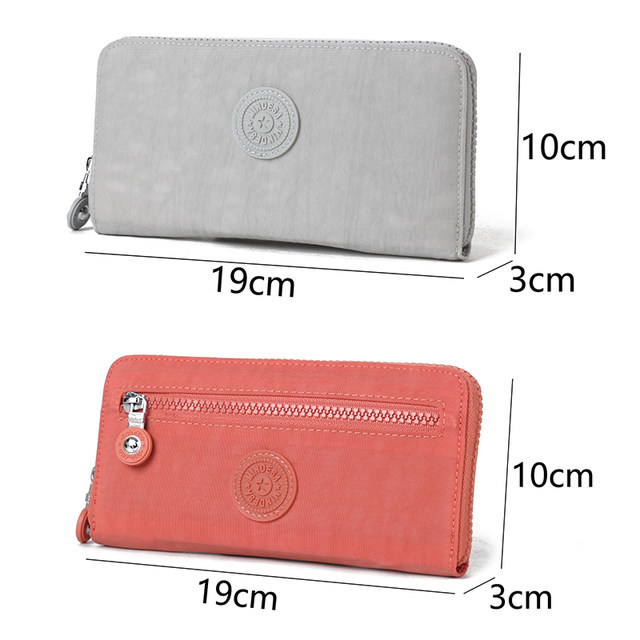 ຜ້າ nylon ຄລາສສິກຍາວ zipper wallet ຂອງແມ່ຍິງງ່າຍດາຍແລະ lightweight card holder coin ໂທລະສັບມືຖື wallet ຜູ້ຊາຍແລະແມ່ຍິງ.