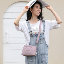 Gudika womens small square bag lightweight nylon cloth 2021 new fashion trend retro one-shoulder hand-held messenger bag