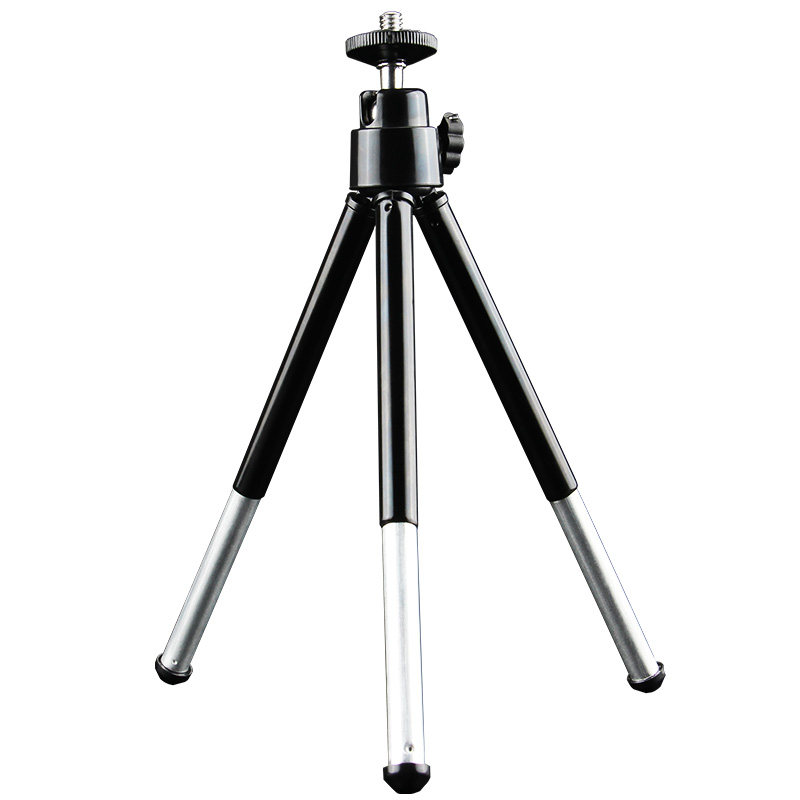 Small tripod aluminum alloy two-section telescopic tripod fishing light telescope mobile phone selfie bracket 20cm high