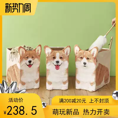 Hot spot Japan Fenrixi dream YOU MORE Japanese short-legged Corgi Shiba Inu Storage box Sundries storage BOX