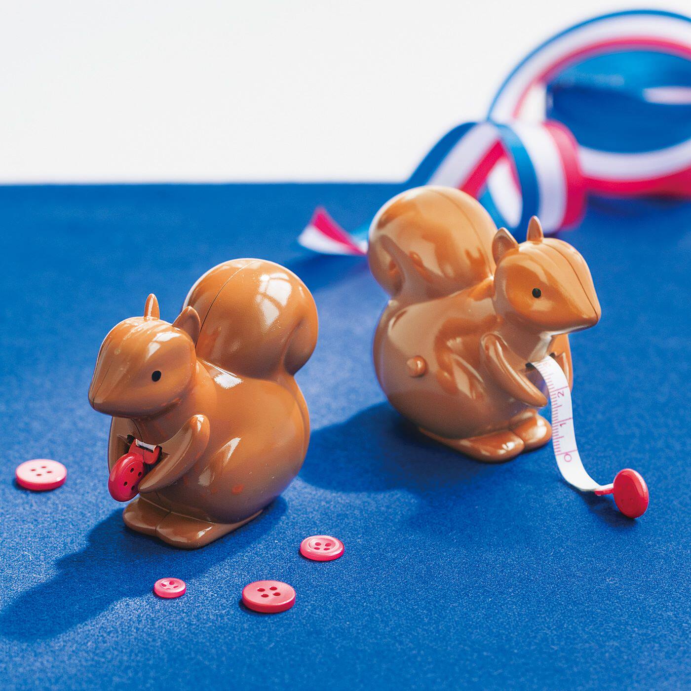 Japanese Finrikashi Dreams Can Be Adorable Little Squirrel Measuring Tape Containing Basket Mini Bowl of Jewelry Dish