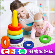 Stacking music ferrule Rainbow stacking ring RAINBOW Tower Layer stacking cup Baby baby educational toy 0-1-3 years old 2