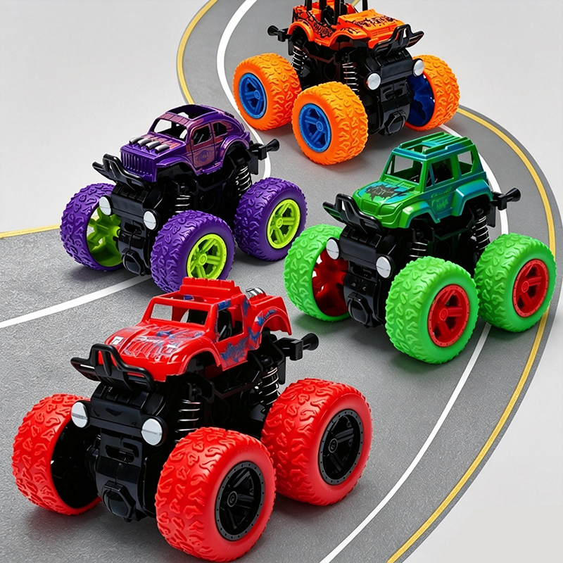 Inertial Off-Road Vehicle Toy, Ultra-Resistant Climbing Car Model, Nostalgic Four-Wheel Drive Toy Car, Realistic Crash-Resistant Vehicle