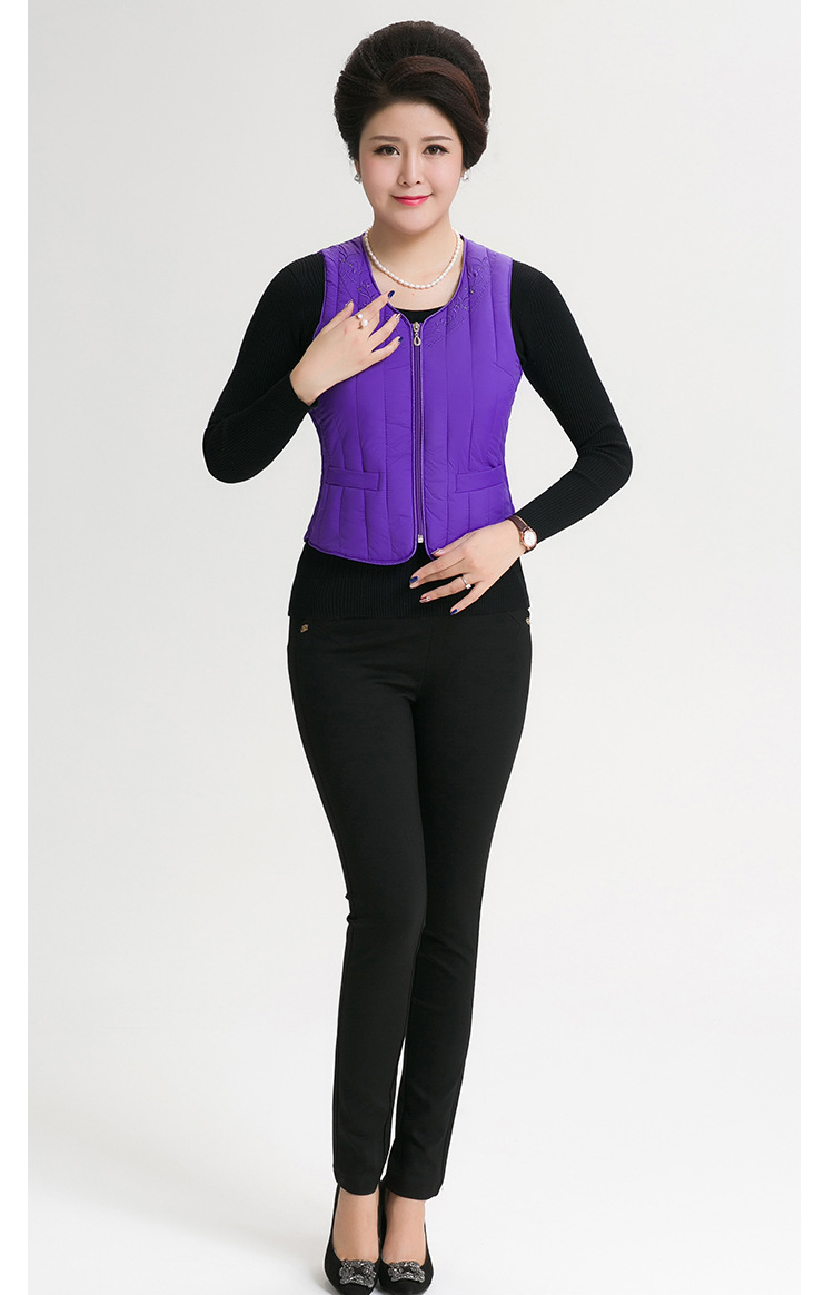 Áo vest cotton cho phụ nữ mùa thu và mùa đông Áo vest ngắn bên trong và bên ngoài mặc áo lót cỡ lớn và áo lót cotton cũ áo phao nữ hàng hiệu