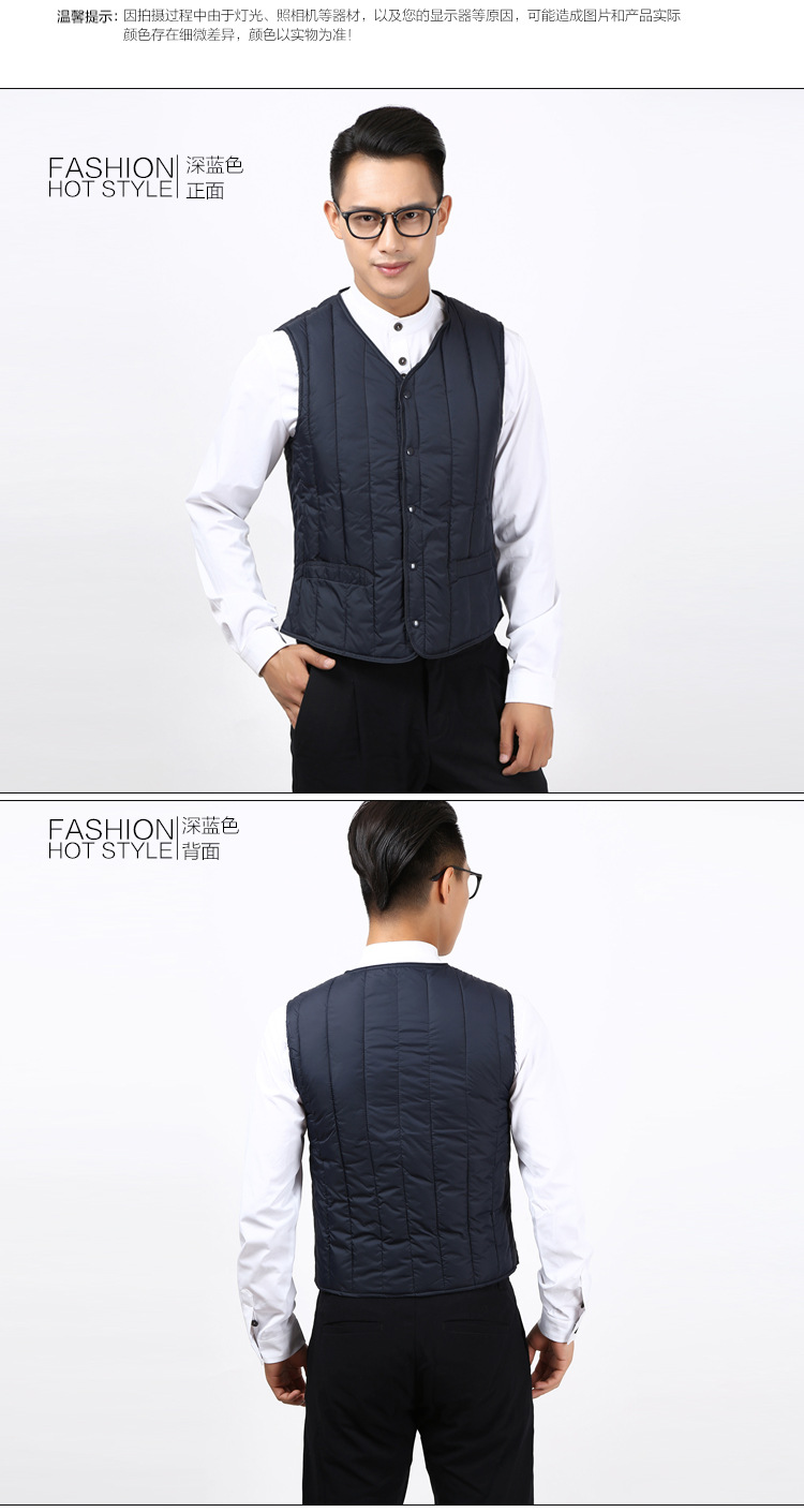 Người đàn ông trung niên và già xuống vest mùa thu và mùa đông mặc áo ấm áo lót cha tải kích thước lớn cotton vest ngắn đoạn áo ba lỗ tanktop nam