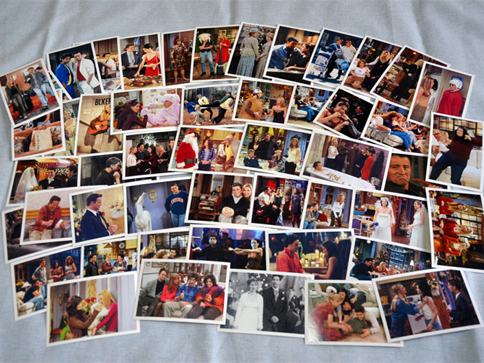 (50 photos) Old friends remember the old photos of Friends Old photos 350g ultra-thick postcards