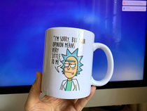 Rick and Morty your opinion is none of my business Personality white ceramic cup mug mug mug mug mug mug mug mug mug mug mug
