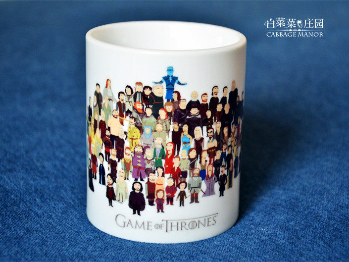 Play in Ice and Fire Song Power All-home Foktoon Macs Cup reinforced porcelain white mug