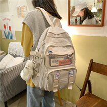 School Bag Girls Junior High School Large Capacity 2021 New High School Students Double Shoulder Bag Female Summer Travel Brief Computer Bag