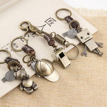 School bag pendant boy retro bell pendant pendant Tide brand personality creative Japanese pendant student ancient style key