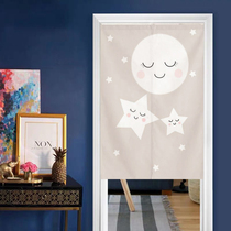 Cartoon childrens room bedroom fabric door curtain partition curtain home kitchen toilet toilet non-perforated half curtain curtain