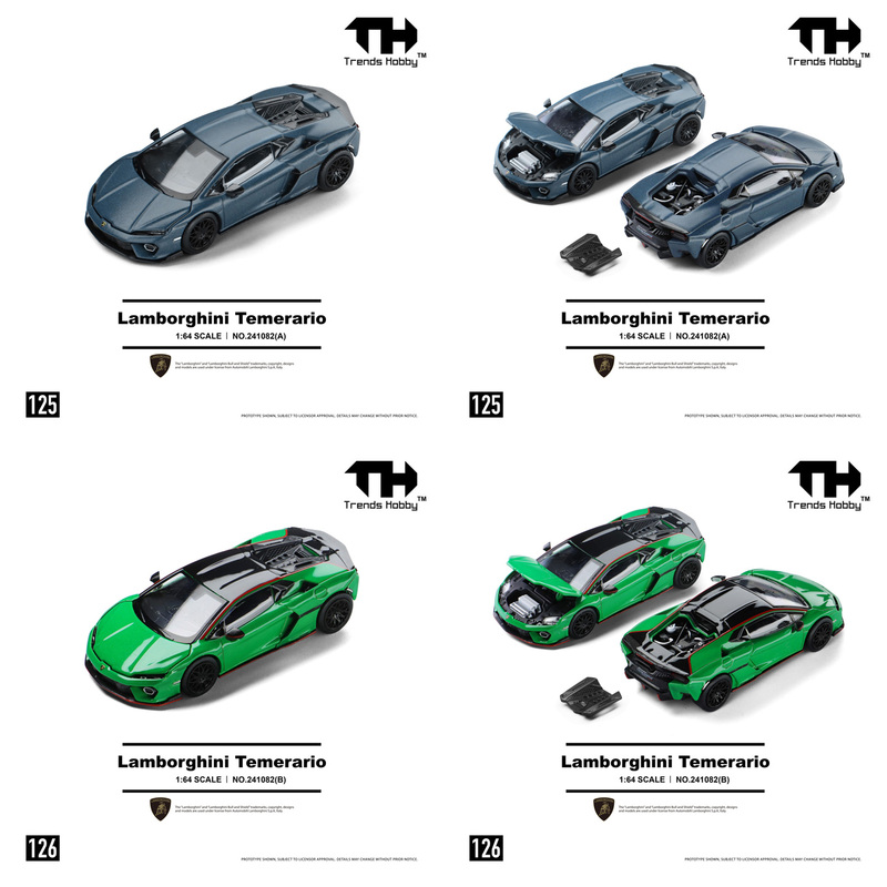 Qiu Xiaopang In-Stock Trends Hobby Th 1:64 Lamborghini Temerario Alloy Car Model