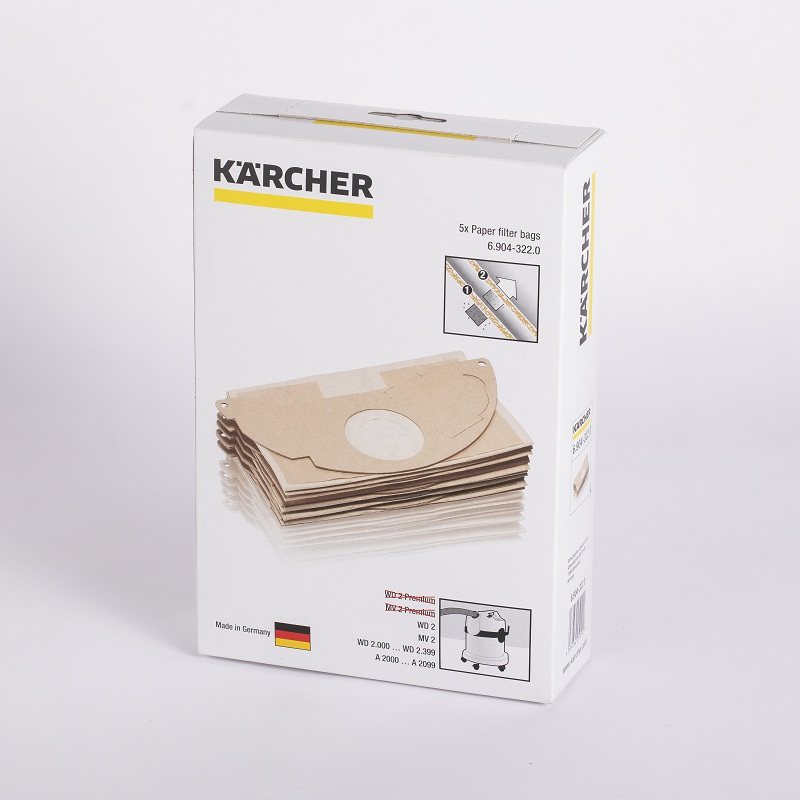 Kecch Kahr Kach Vacuum Cleaner Accessories WD2 250 A2004A2054 paper dust bags