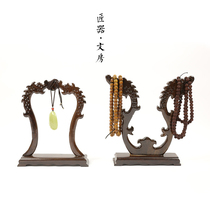 Double tap hanging rack hand string candida beads hanging jade frame wood carving pendant hanging decoration pergola double headsmith