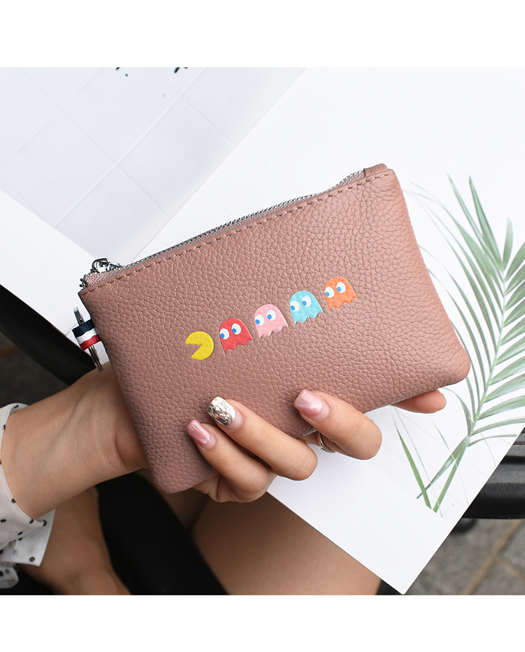 Ví da mới đơn giản nữ cá tính Phiên bản Hàn Quốc của ví nhỏ đoạn ngắn mini dễ thương túi đa năng - Ví tiền ví nam lv