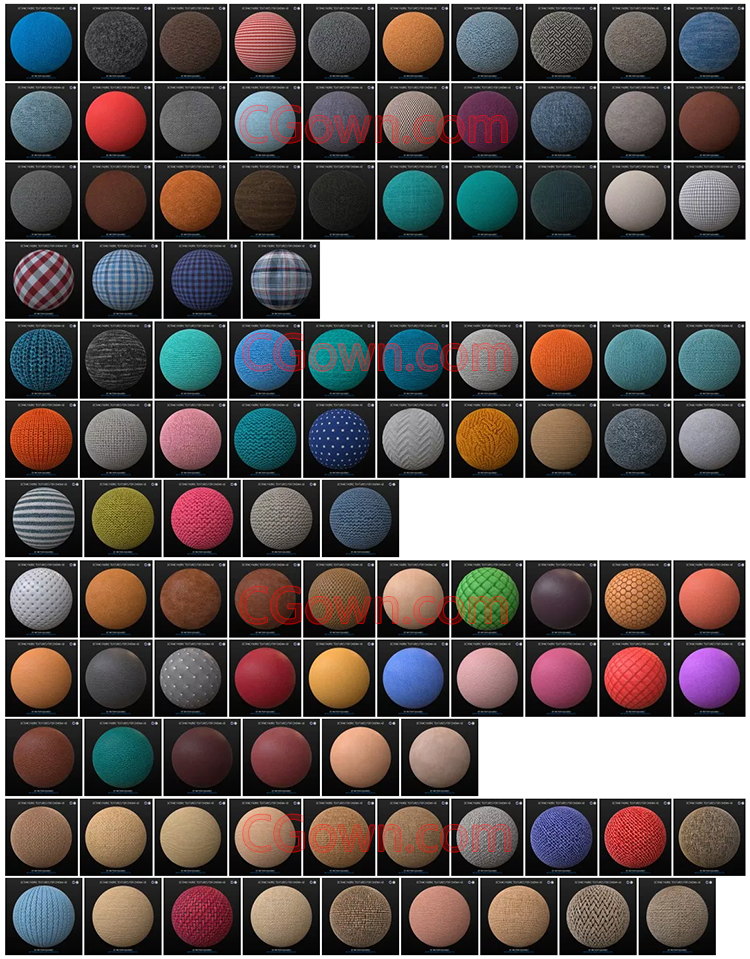 C4D预设Vray材质渲染4K纹理瓷砖大理石头织物木金属混凝土地路道-CG资源网 C4D预设Vray材质渲染4K纹理瓷砖大理石头织物木金属混凝土地路道