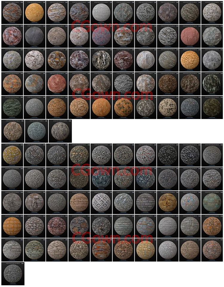 C4D预设Vray材质渲染4K纹理瓷砖大理石头织物木金属混凝土地路道-CG资源网 C4D预设Vray材质渲染4K纹理瓷砖大理石头织物木金属混凝土地路道