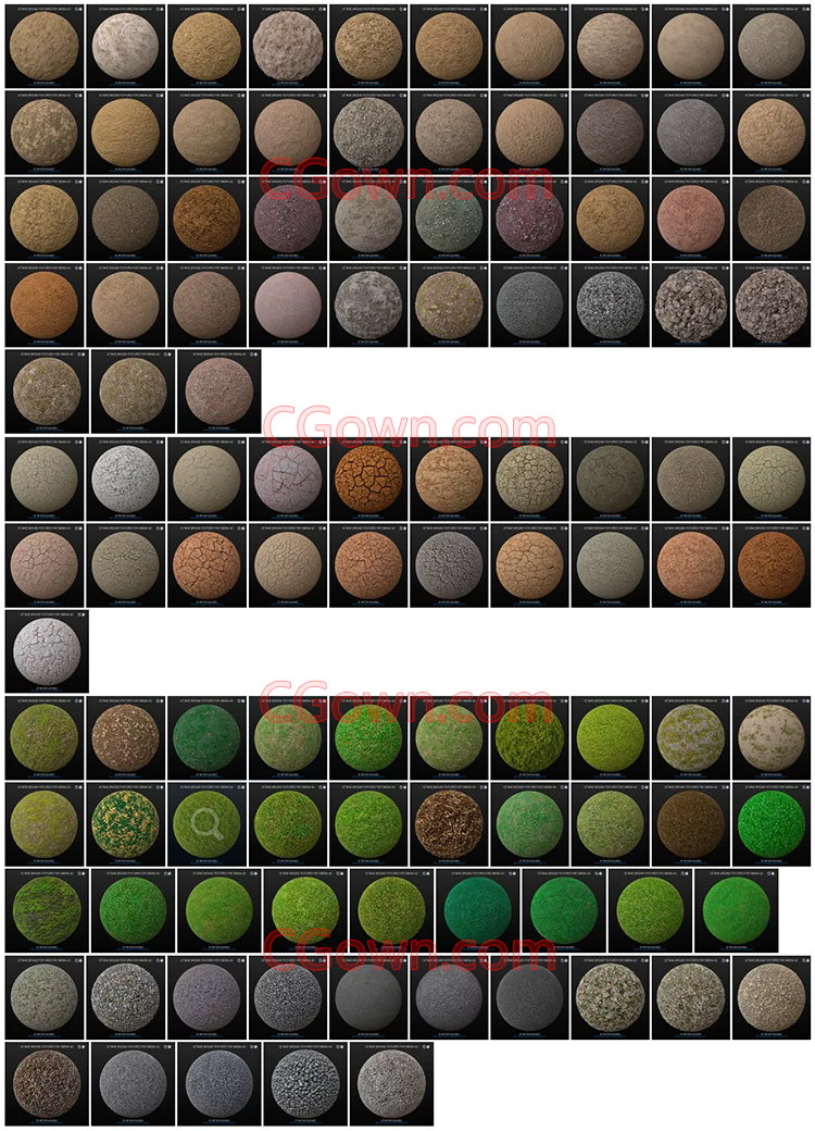 C4D预设Vray材质渲染4K纹理瓷砖大理石头织物木金属混凝土地路道-CG资源网 C4D预设Vray材质渲染4K纹理瓷砖大理石头织物木金属混凝土地路道