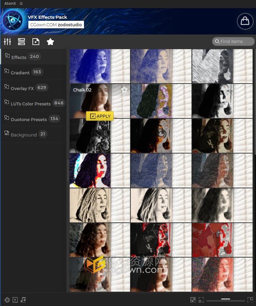 2000种视觉特效艺术风格化创意视频制作AE脚本VFX Effects预设包