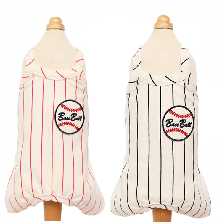In Stock Chouchou Striped Suspender Jumpsuit Spring/Summer Dog Four-Legged Outfit Teddy Jumpsuit