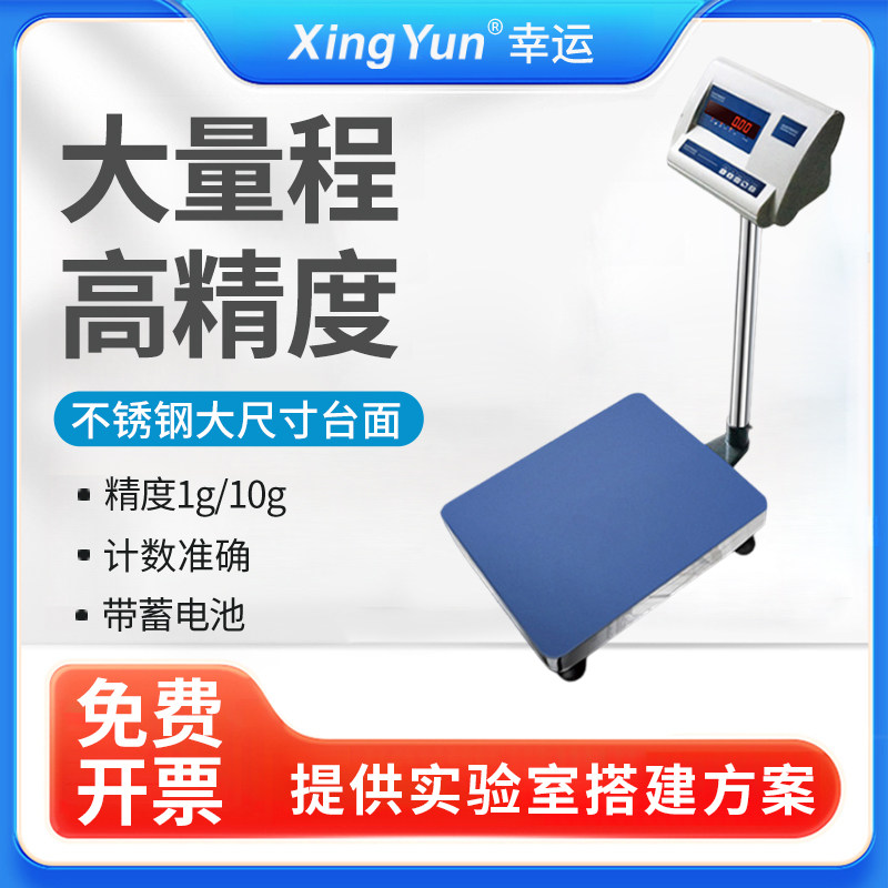 幸运工业地磅秤XY60F/XY500E精密电子台秤61~510kg工业天平台秤1g