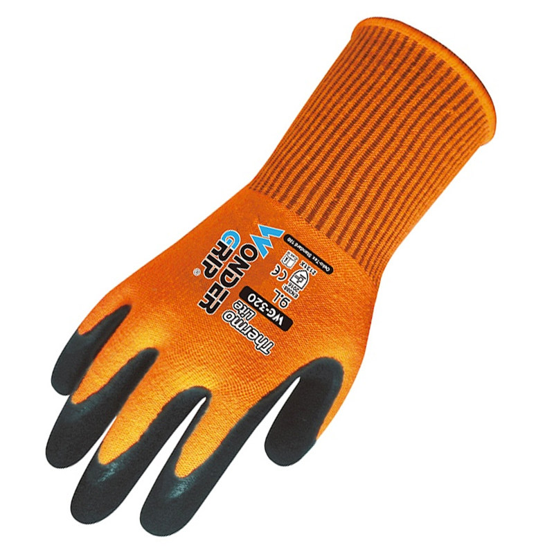 Multi-power WG-320 dip gel frosted coated gush warm anti-chill operation gloves abrasion resistant anti-slip cold storage