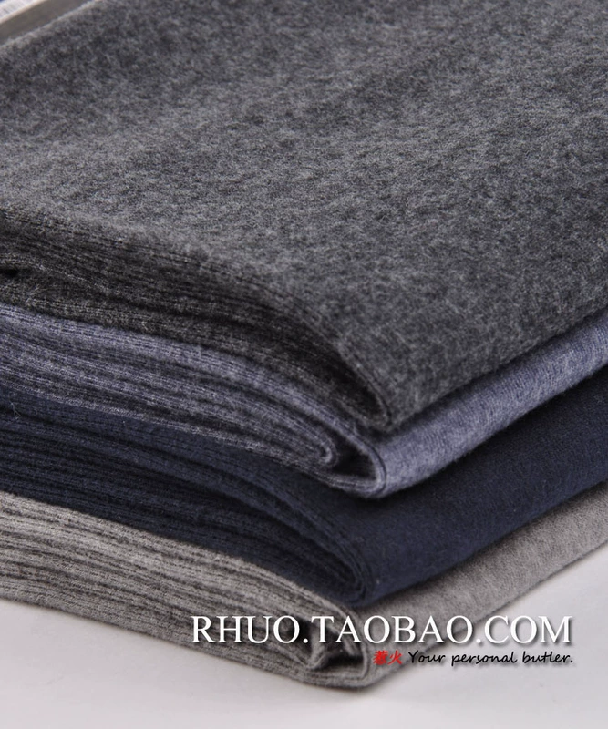 Quần nam mùa thu cotton đơn mảnh dày cotton trẻ trung kích thước lớn phần mỏng quần cashmere Quần dài ấm quần nhung nữ ấm áp 