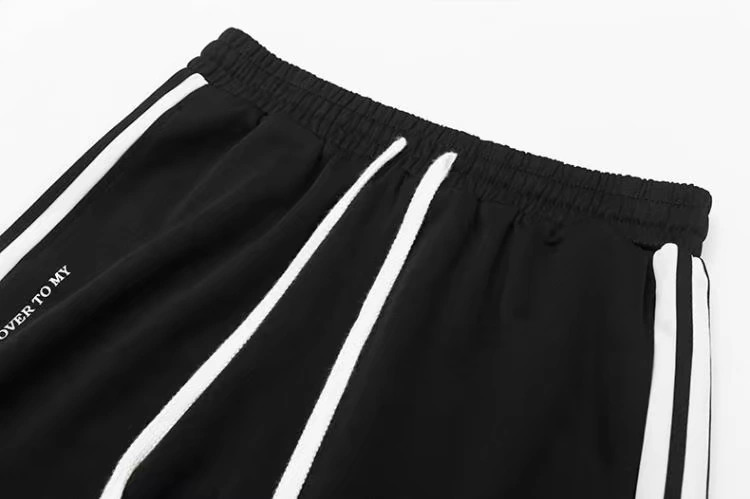 Thương hiệu thủy triều quốc gia nam và nữ BF đôi INS đường phố hip hop giản dị bóng rổ thể thao sọc nhấn quần short màu