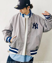 2024 Spring Major League Baseball Yankees Jacket Loose Long Sleeve Casual Trendy Sports Baseball Jacket Gray Navy