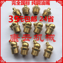 National standard copper grease nozzle Iron galvanized nozzle Copper nozzle straight nozzle 45 degree curved nozzle Oil nozzle oil gun M6M8M10M12