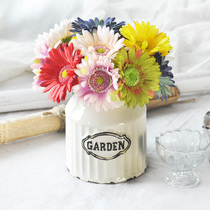 Trace high imitation Gerbera fake flower Gerbera simulation flower European Sun flower bouquet Silk flower decorative flower bouquet