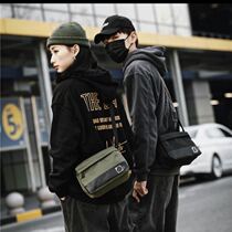 Small Satchel Pins in Tide Mens Fashion Trends Fashion Minima Outdoor Mini Skew Satchel Nylon Waterproof Comfort Backpack