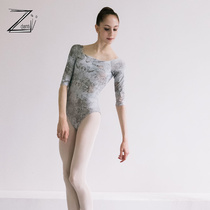 Russian imports Zidans Zefir ballet dancer dance body yoga 50% sleeve workout swimsuit