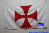 Medieval Knights Templar film and television props flag exported to Europe bar decoration fabric painting