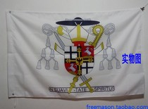 Flag fabric painting in Soviet spirit European and American cafe bar decoration canvas painting