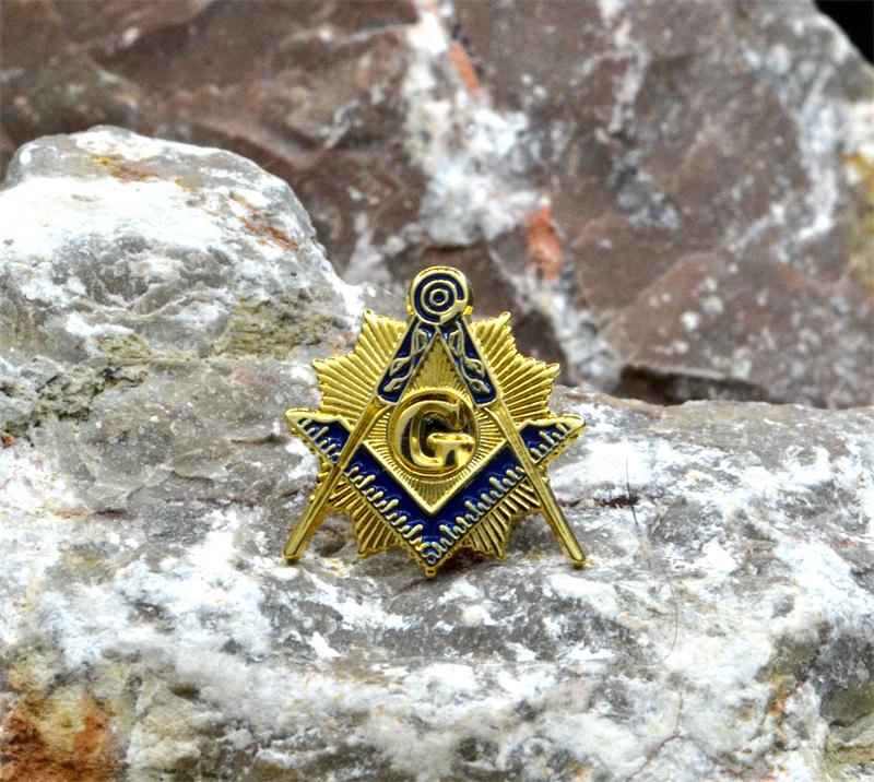 Freemason FreeMason Mason Compass Men's business brooch Exquisite full gold plated badge brooch
