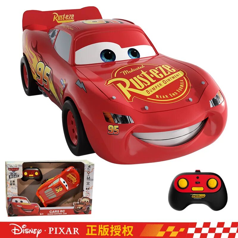 Authentic Disney Cars Lightning Mcqueen Remote Control Car Electric Racing Car with Opening and Closing Mouth, Toy for Boys