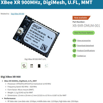American Digi Xbee Xb-9Xr-Dmum-001 Wireless Data Transmission Module 900Mhz 17 Kilometers 80Mw