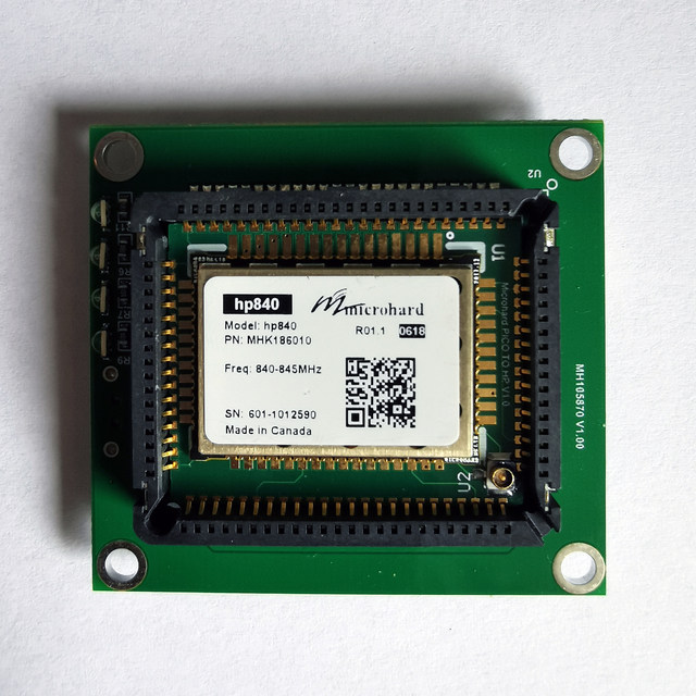 Microhard Hp840/900 Data Transmission Module Is Connected to the P900/P840 Compatible Adapter Base