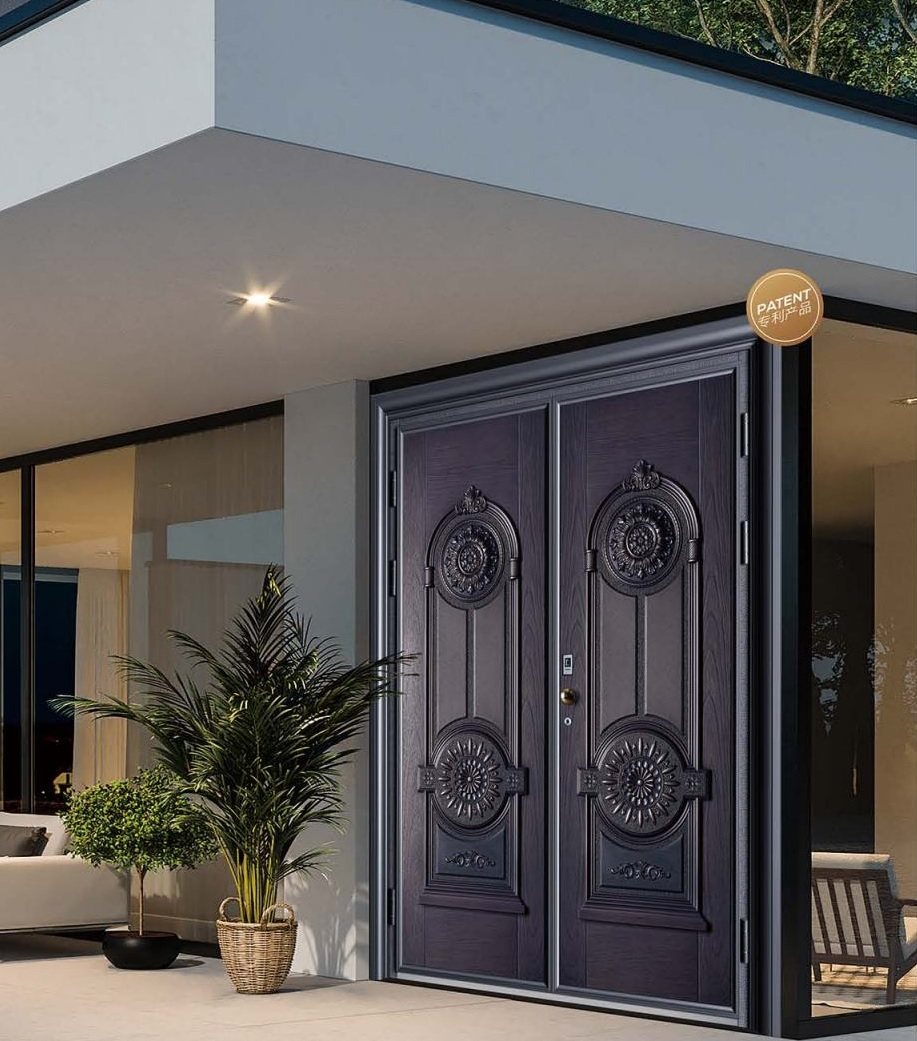 Iron Qiang Incan Home Security door Entry into the family door steel engineering door Villa Gate YKN-8226 Serie