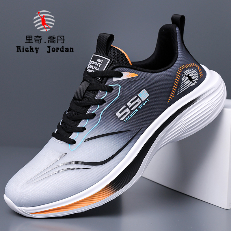 Ricky Jordan Genuine Men's Shoes 2025 Summer New Mesh Breathable Sports Shoes Shock-Absorbing Lightweight Soft-Soled Running Shoes Ricky Jordan Genuine Men's Shoes 2025 Summer New Mesh Breathable Sports Shoes Shock-Absorbing Lightweight Soft-Soled Running Shoes
