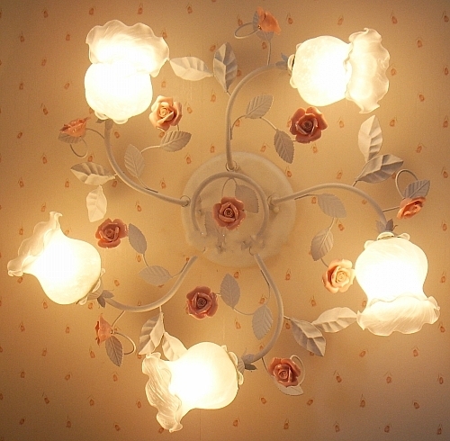 Nordic style pastoral ceiling lamp living room lamp master bedroom lamp wedding room warm and romantic children's room lamp princess girl