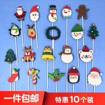 Christmas Mini Cake Mafen Cup plugin Felt Christmas Cup Snowman Card Bakery Decoration