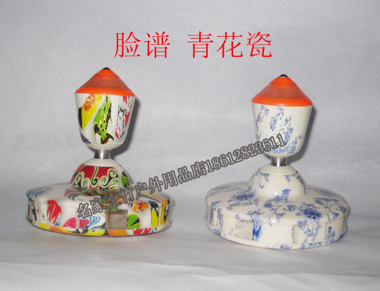 Five-foe-branded face-spectrum green flower porcelain single-head airbag damping alloy hollow bamboo 18-year new