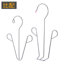 () Stainless steel shoe rack double hook drying shoes adhesive hook household windproof small drying rack shoe hanger