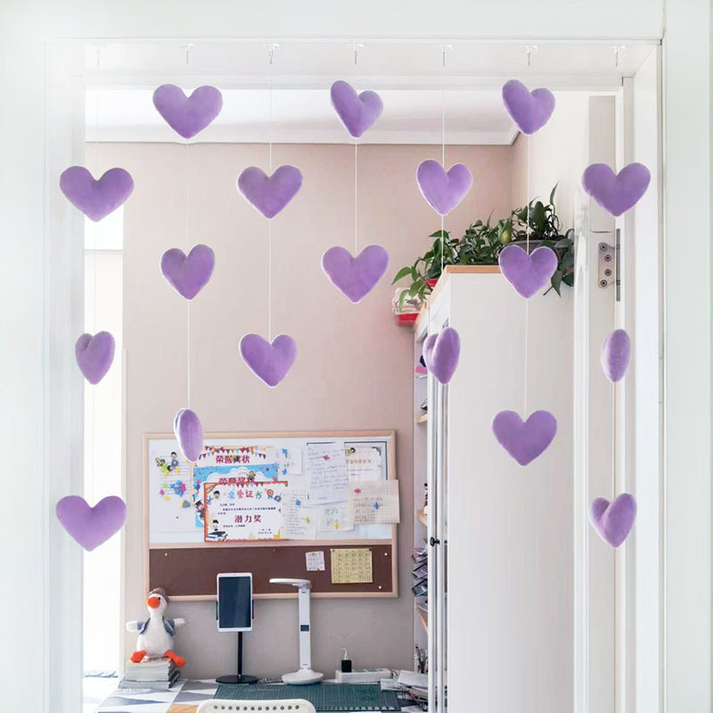 Xiangqin Style Hanging Curtain, Recommended by Xiaohongshu, Popular Curtain, Handmade Finished Product, Door Curtain Decoration, Heart-Shaped Door Curtain