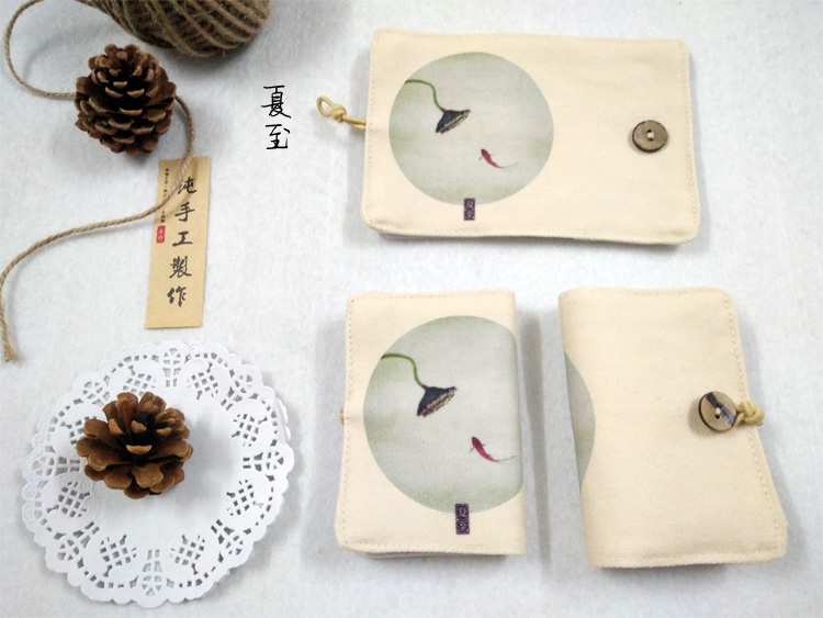 Canvas gói gói chống khử gió Trung Quốc cổ sen cô gái văn học và nghệ thuật tươi Sen dễ thương phim hoạt hình nam in vải ví nữ đẹp