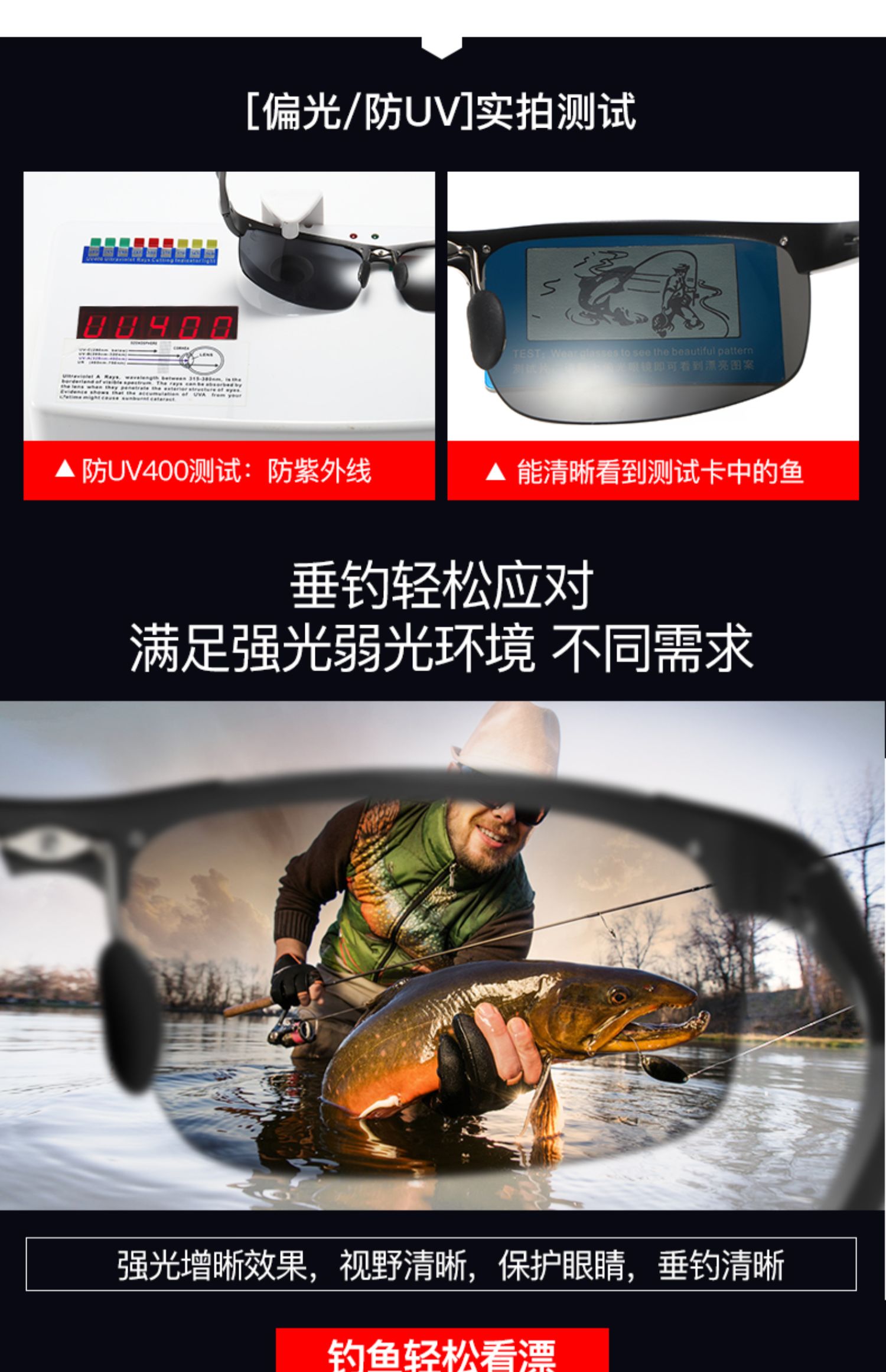 Kính râm vương miện nam kính lái xe phân cực kính râm gương câu cá đặc biệt HD xem kính nhìn đêm nổi mắt kính gucci