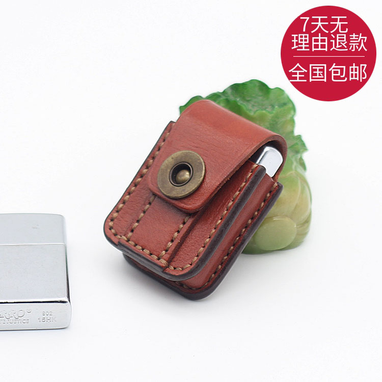 Handmade real cow leather case for ZIPPO Zibao Sulo lighter protection leather case men's business waist anti-fall custom-made